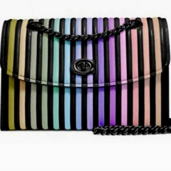 VINTAGE HTF RARE Coach rainbow Parkerombre Quilting